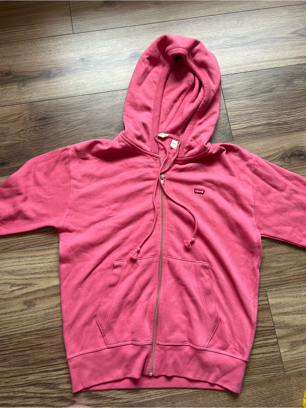 Levi’s NWOT Bubblegum Pink Diana Relaxed Full Zip Hoodie Sweatshirt Size XS